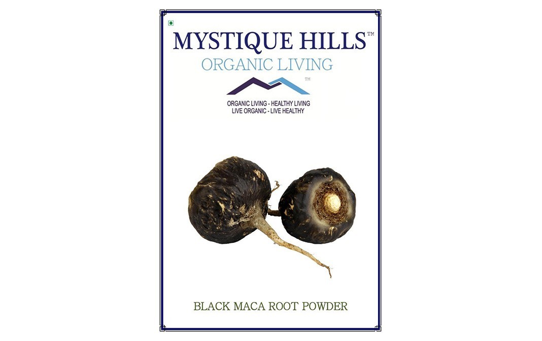 Mystique Hills Organic Black Maca Root Powder   Pack  100 grams
